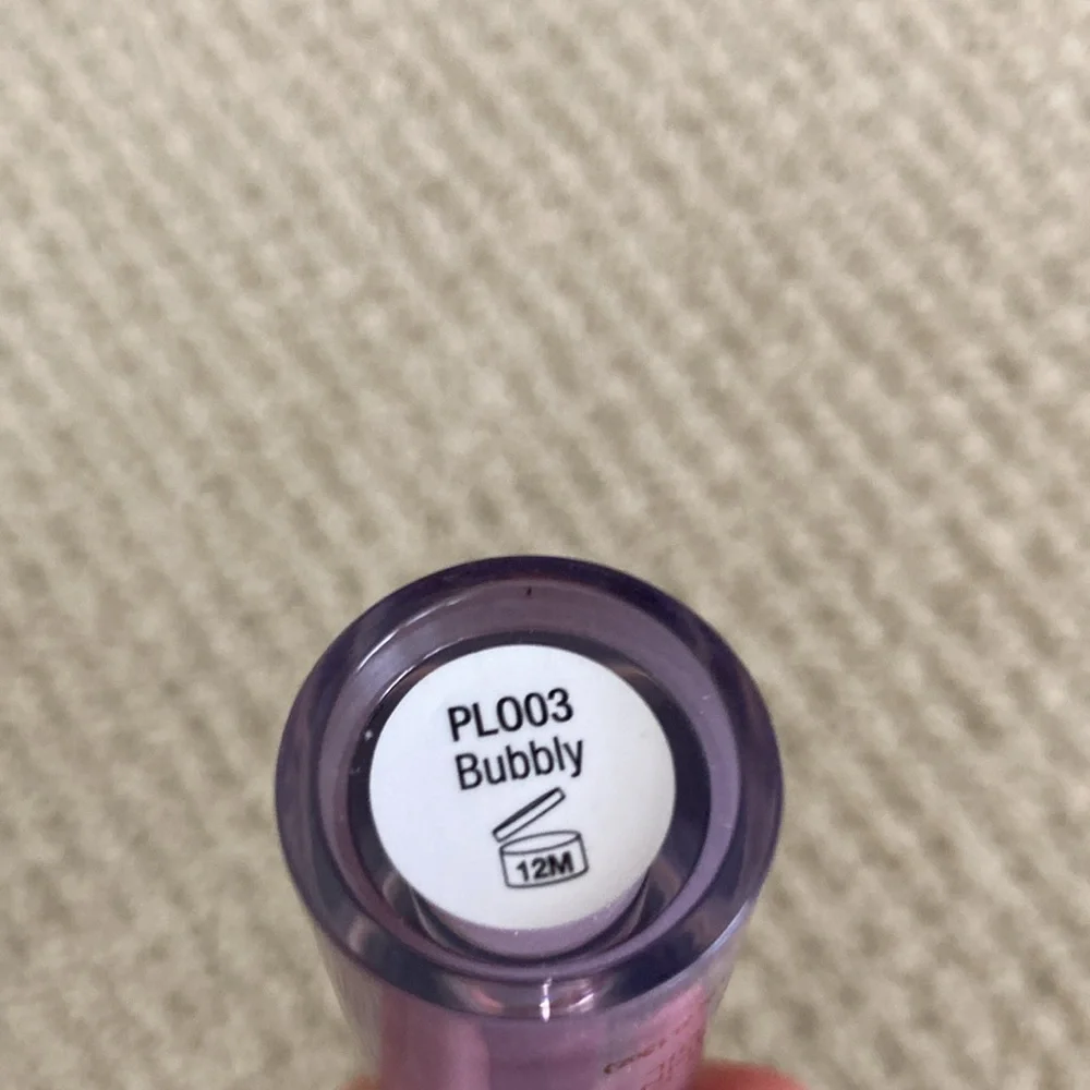 NEW Joah Top It Off Plumping Lip Oil in Bubbly 0.13 oz 3.8 g Purple Glitter NWOB